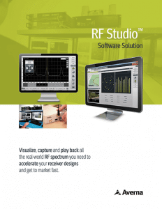 Deckblatt der Broschüre über RF Studio-Software