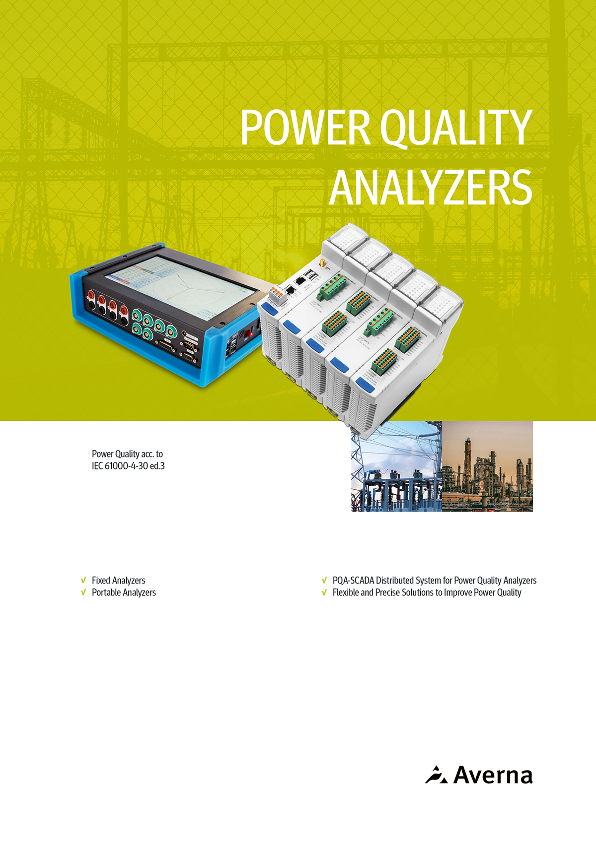 Cover of Brochure about Power Quality Analyzers