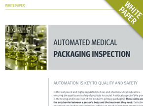 Cover of Whitepaper: Automated Medical Packaging Inspection